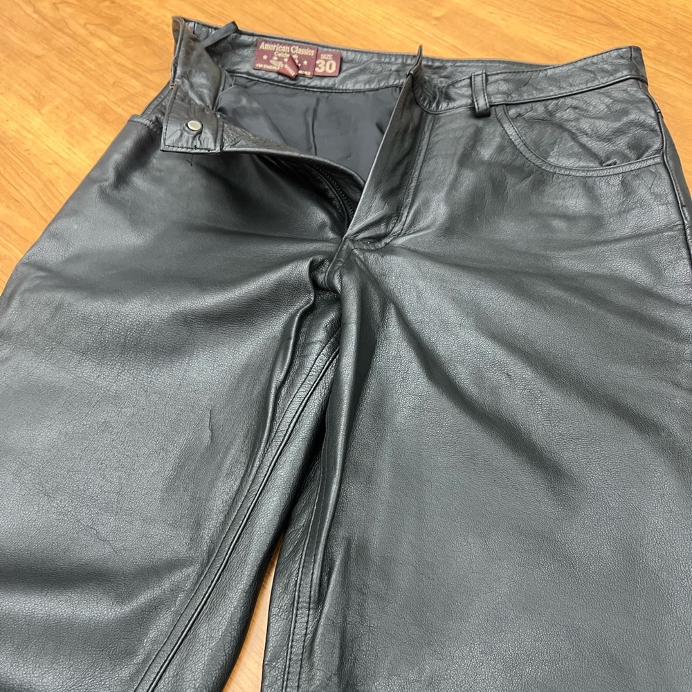 Genuine Black Leather Jean
